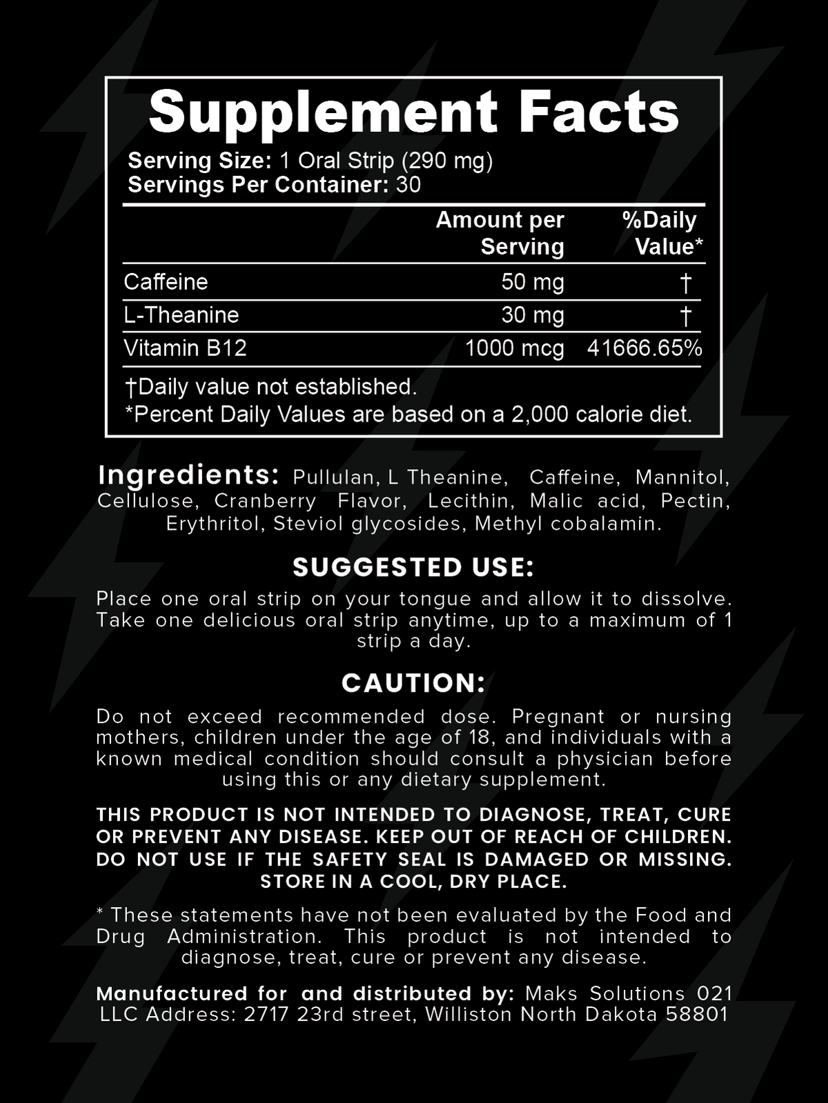 INSTANT ENERGY ORAL STRIPS - Gummy Goodies