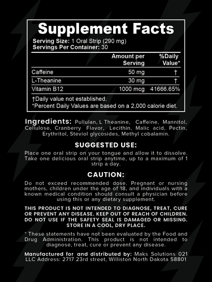 INSTANT ENERGY ORAL STRIPS - Gummy Goodies